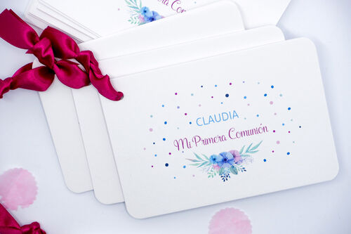 INVITACIÓN DE COMUNIÓN "CLAUDIA"