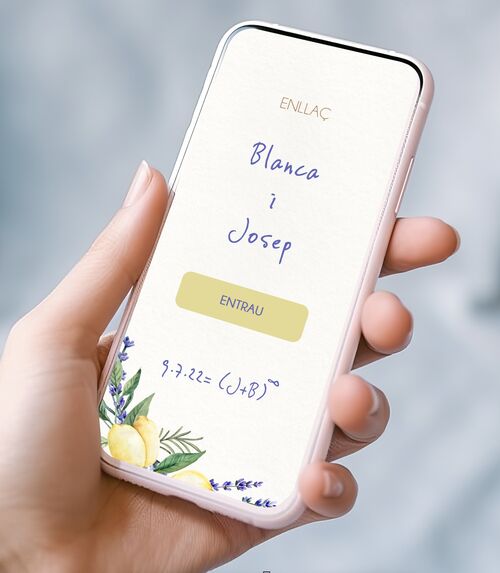 Invitación Interactiva "Limón y lavanda"