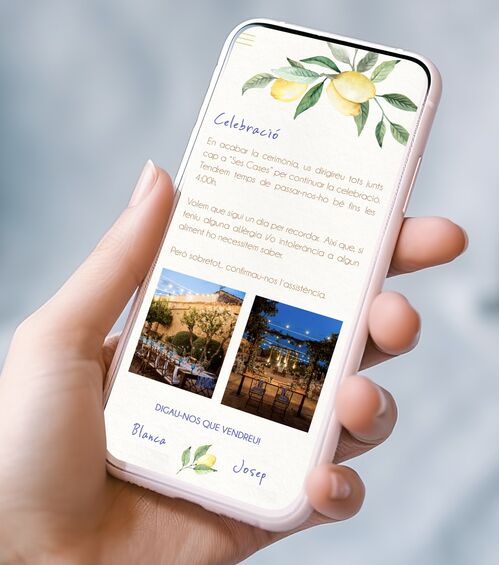 Invitación Interactiva "Limón y lavanda"