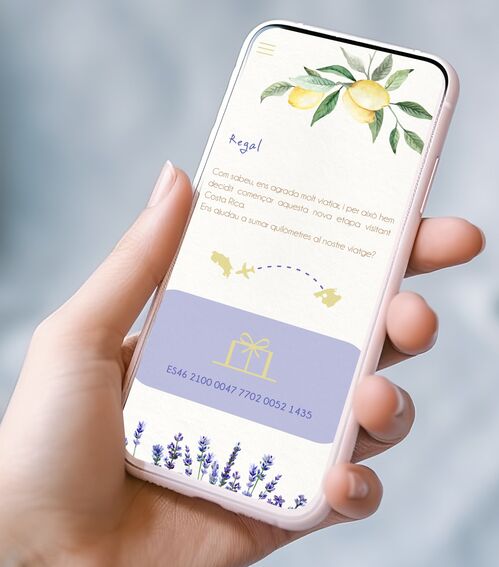 Invitación Interactiva "Limón y lavanda"