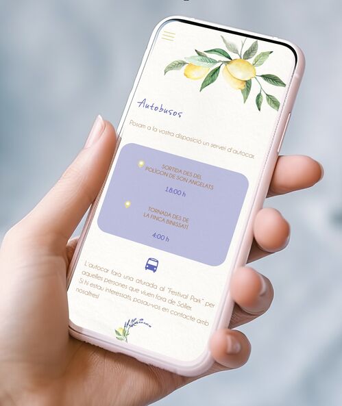 Invitación Interactiva "Limón y lavanda"