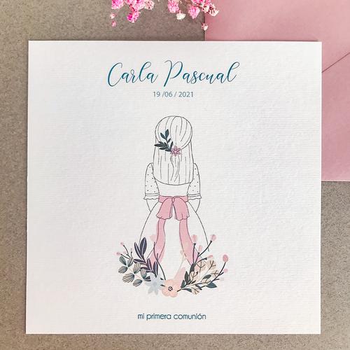 INVITACIÓN DE COMUNIÓN "ELLA"